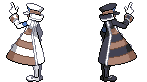 ingo and emmet's sprites from pokemon black and white
